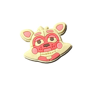 One Size Pink Beige Character Shoe Charm